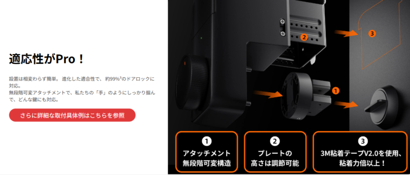 SwitchBot スマートロック プロ 指紋認証パッド 暗証番号
