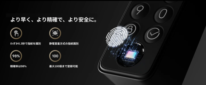 SwitchBot スマートロック プロ 指紋認証パッド 暗証番号