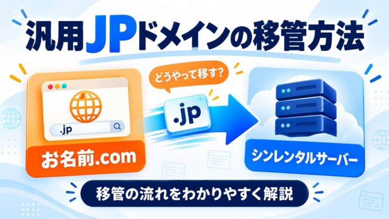 お名前ドットコムからシンレンタルサーバーへ移管